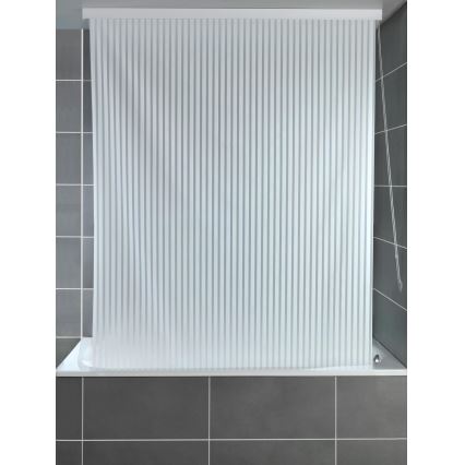 WENKO 23864100 - Ruļļa tipa dušas aizkars 132x240 cm balts