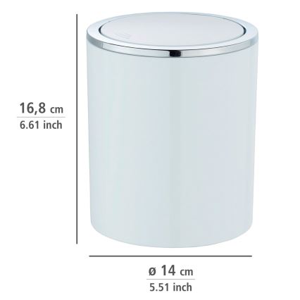 WENKO 23930100 - Grozs INCA 14x16,8 cm balts/spīdīgs hroms