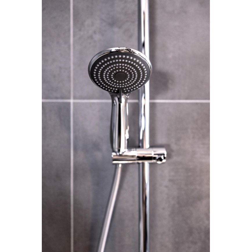 WENKO 23992100 - Dušas galviņa WATERSAVING SYSTEM 9,5x9,5 cm spīdīgs hroms/pelēka