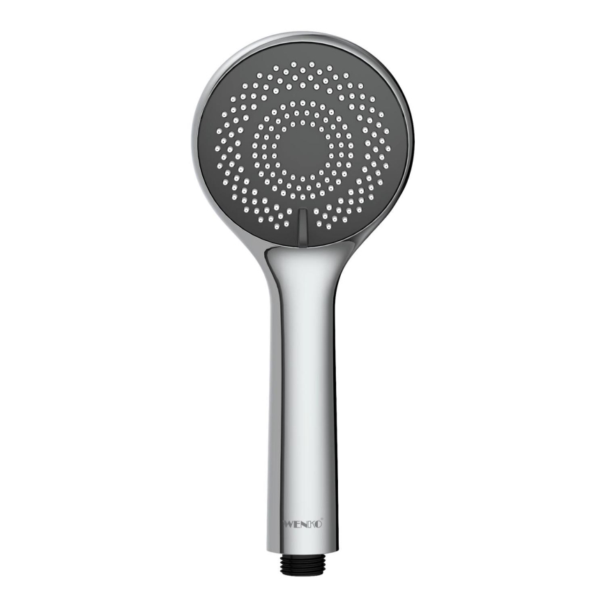 WENKO 23992100 - Dušas galviņa WATERSAVING SYSTEM 9,5x9,5 cm spīdīgs hroms/pelēka
