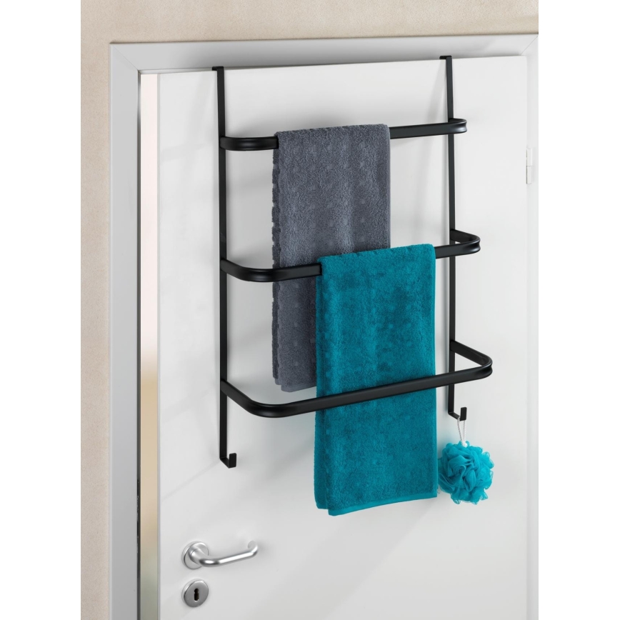 WENKO 24026100 - Dvieļu turētājs IRPINIA 54,5x77,5 cm melns