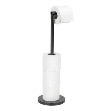 WENKO 24034100 - Tualetes papīra turētājs 21x55 cm melns/sudrabs