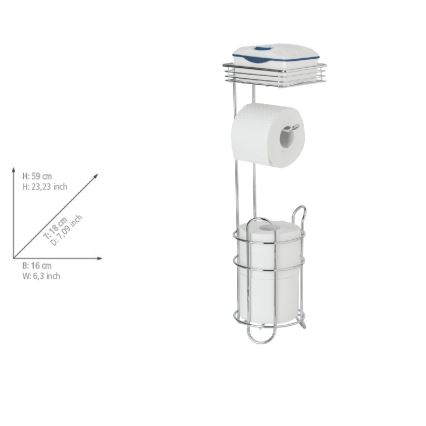 WENKO 24074800 - Tualetes papīra turētājs 16x59 cm spīdīgs hroms