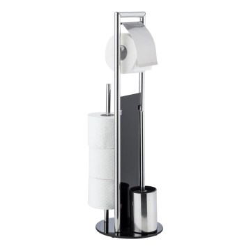 WENKO 24075800 - WC komplekts RAVINA 20x707 cm nerūsējošā tērauda / sudraba / melna