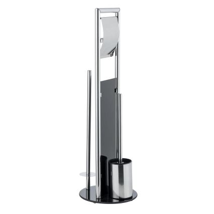 WENKO 24075800 - WC komplekts RAVINA 20x707 cm nerūsējošā tērauda / sudraba / melna