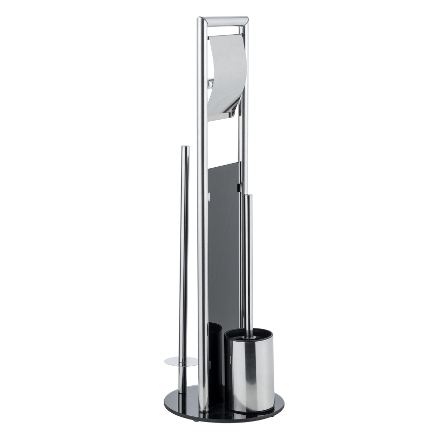 WENKO 24075800 - WC komplekts RAVINA 20x707 cm nerūsējošā tērauda / sudraba / melna