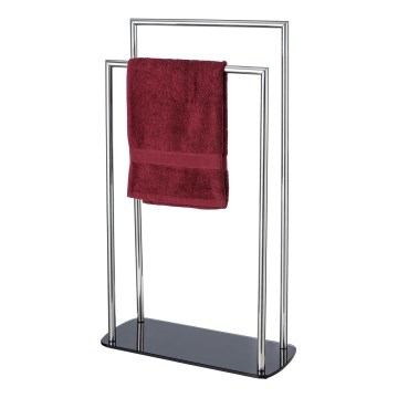 WENKO 24076800 - Dvieļu turētājs RAVINA 48x80 cm nerūsējošais tērauds/sudraba/melns