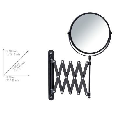 WENKO 24100100 - Spogulis EXCLUSIVE 219x373,9 cm melns