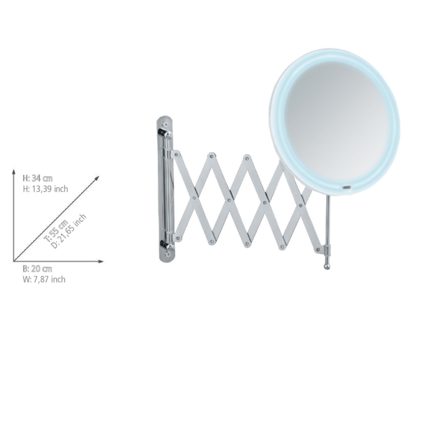 WENKO 24102100 - Spogulis BARONA 20x34 cm spīdīgs hroms