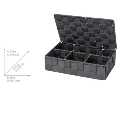 WENKO 24223100 - Grozs ADRIA 26x17 cm pelēks/antracīts
