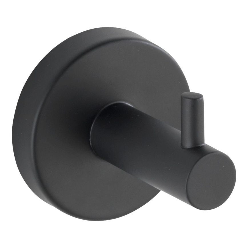 WENKO 24232100-Āķis BOSIO BLACK 5,5x5,5 cm nerūsējošais tērauds/sudraba