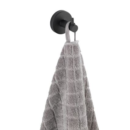WENKO 24232100-Āķis BOSIO BLACK 5,5x5,5 cm nerūsējošais tērauds/sudraba