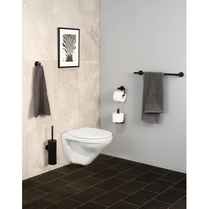 WENKO 24232100-Āķis BOSIO BLACK 5,5x5,5 cm nerūsējošais tērauds/sudraba
