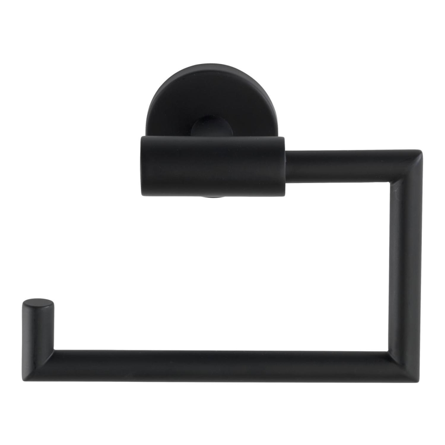 WENKO 24240100- tualetes papīra turētājs BOSIO BLACK 15x10,5 cm, nerūsējošais tērauds/sudraba
