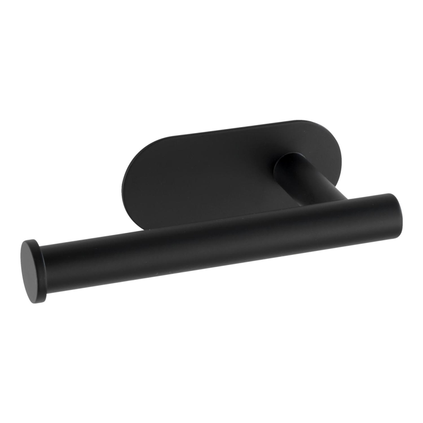 WENKO 24287100-Tualetes papīra turētājs TURBO-LOC OREA BLACK 16x7 cm nerūsējošais tērauds/melns