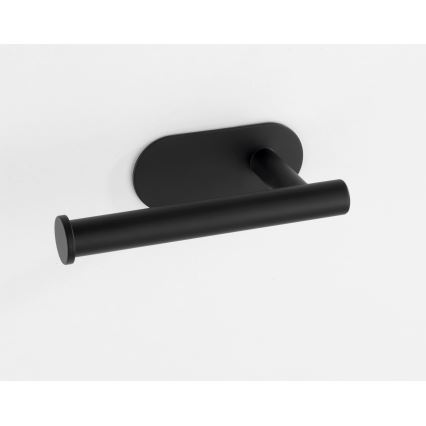 WENKO 24287100-Tualetes papīra turētājs TURBO-LOC OREA BLACK 16x7 cm nerūsējošais tērauds/melns