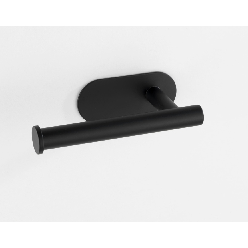 WENKO 24287100-Tualetes papīra turētājs TURBO-LOC OREA BLACK 16x7 cm nerūsējošais tērauds/melns