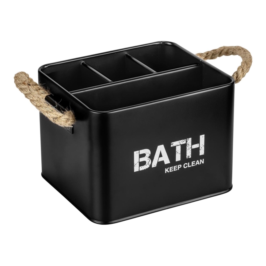 WENKO 24328100 - Uzglabāšanas kaste GARA 19x13 cm melna