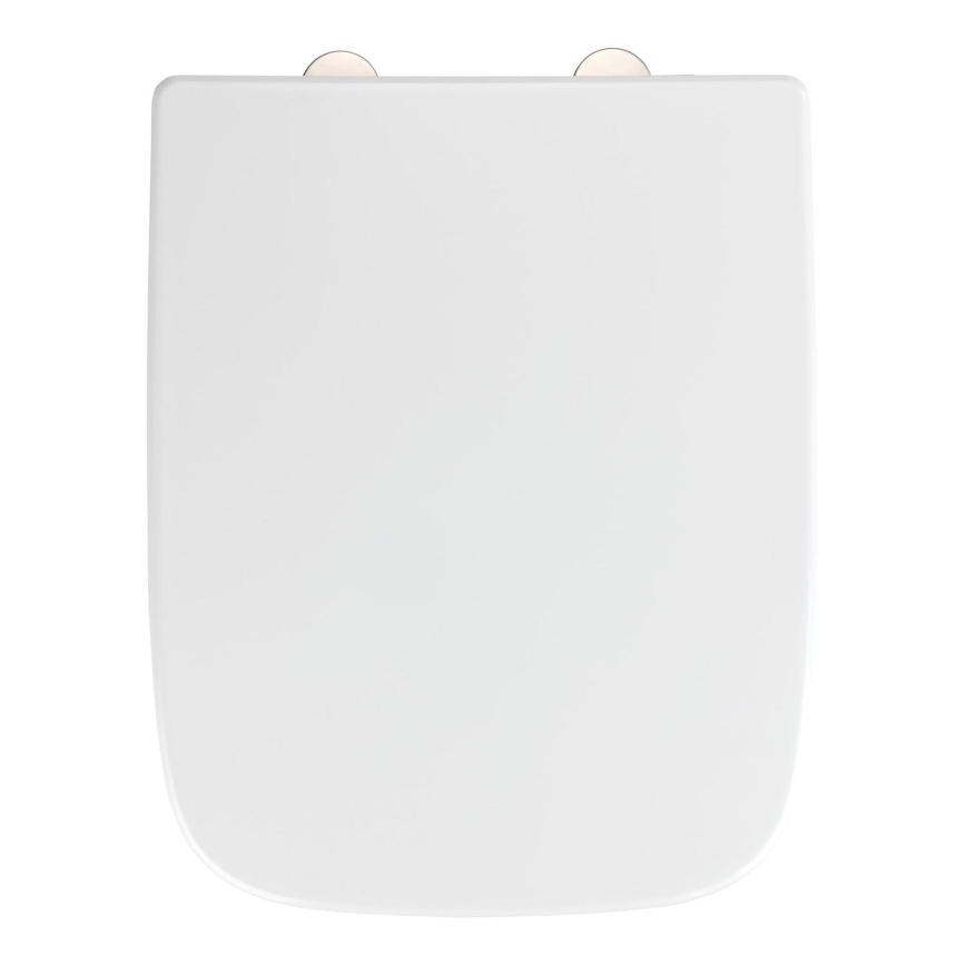 WENKO 24334100-Tualetes sēdeklis EXCLUSIVE 46,5x37 cm balts/sudrabs