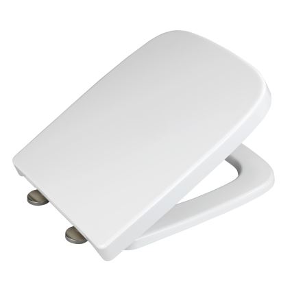 WENKO 24334100-Tualetes sēdeklis EXCLUSIVE 46,5x37 cm balts/sudrabs