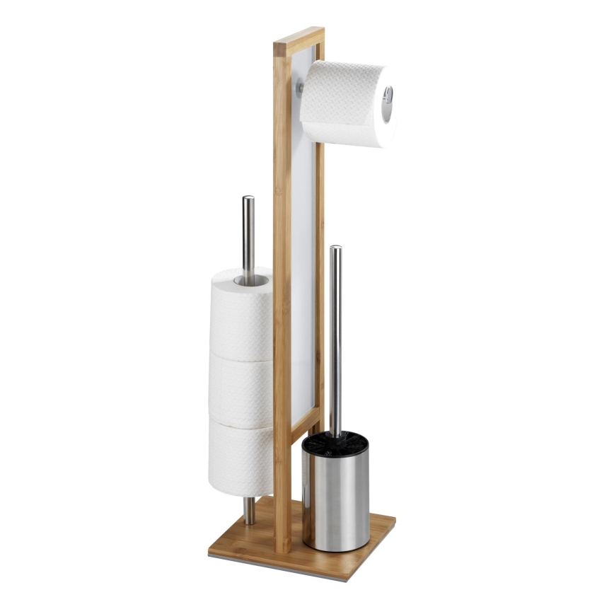 WENKO 24391100 - WC birste RIVALTA 18x70 cm brūna/balta/melna