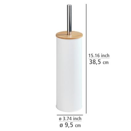 WENKO 24393100 - WC birste TORTONA 9,5x38,5 cm balta/brūna