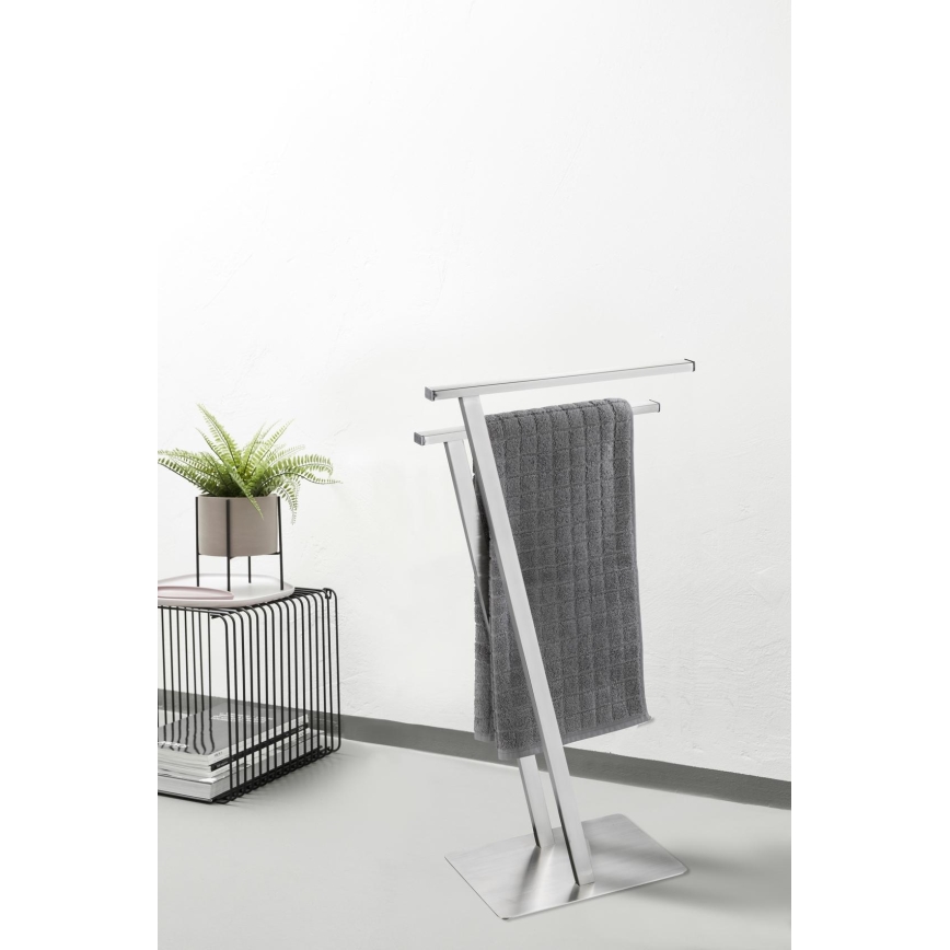 WENKO 24397100 - Dvieļu turētājs LIRIO 20x76,5 cm nerūsējošā tērauda satīna apdare