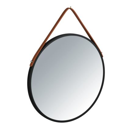 WENKO 24424100 - Spogulis BORRONE 40x40 cm melns/sudraba