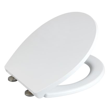 WENKO 24516100-WC tualetes sēdeklis, maksimālā slodze 300/350 KG, 37x44,5 cm, balts/sudraba