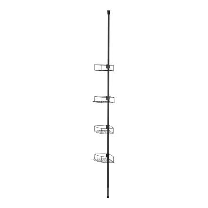 WENKO 24568100-Stūra plaukts DOLCEDO 31x230 cm nerūsējošā tērauda/melna