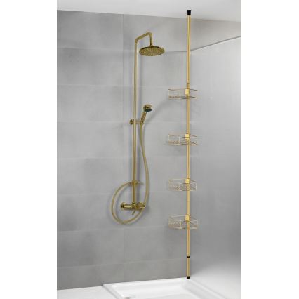 WENKO 24569100-Stūra plaukts DOLCEDO 31x275 cm zelta