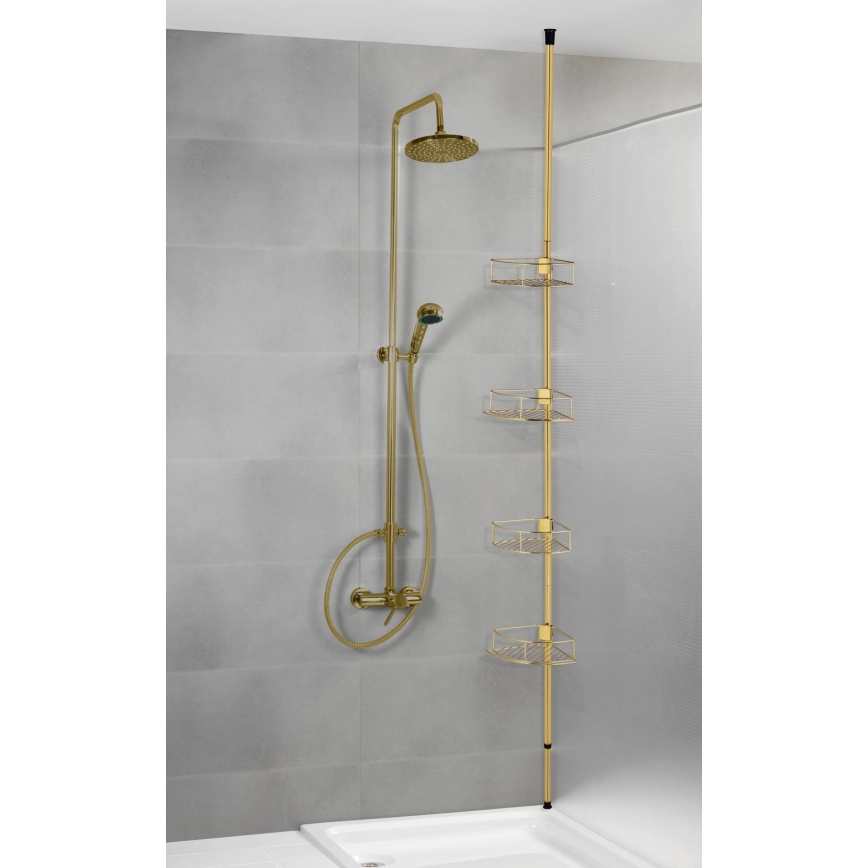 WENKO 24569100-Stūra plaukts DOLCEDO 31x275 cm zelta