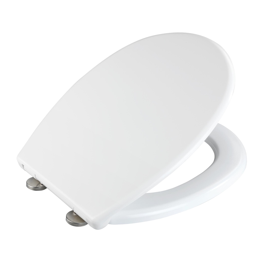 WENKO 24571100-WC tualetes sēdeklis VORNO NEO 46x37 cm balts/sudrabs
