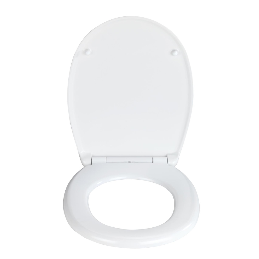 WENKO 24571100-WC tualetes sēdeklis VORNO NEO 46x37 cm balts/sudrabs