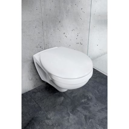 WENKO 24571100-WC tualetes sēdeklis VORNO NEO 46x37 cm balts/sudrabs