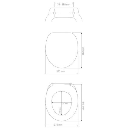 WENKO 24571100-WC tualetes sēdeklis VORNO NEO 46x37 cm balts/sudrabs