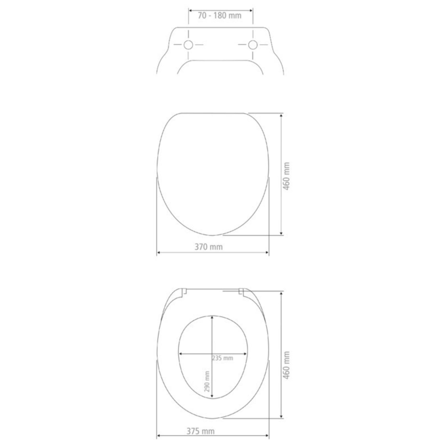 WENKO 24571100-WC tualetes sēdeklis VORNO NEO 46x37 cm balts/sudrabs