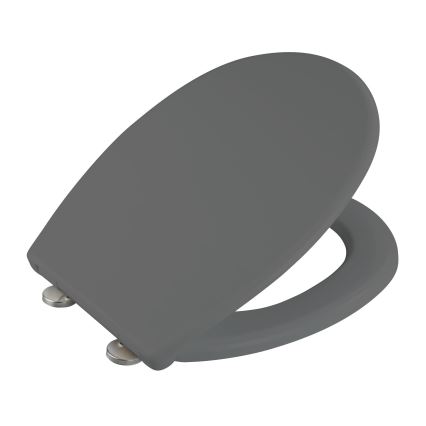 WENKO 24572100-WC tualetes sēdeklis VORNO NEO 46x37 cm, pelēks/sudraba
