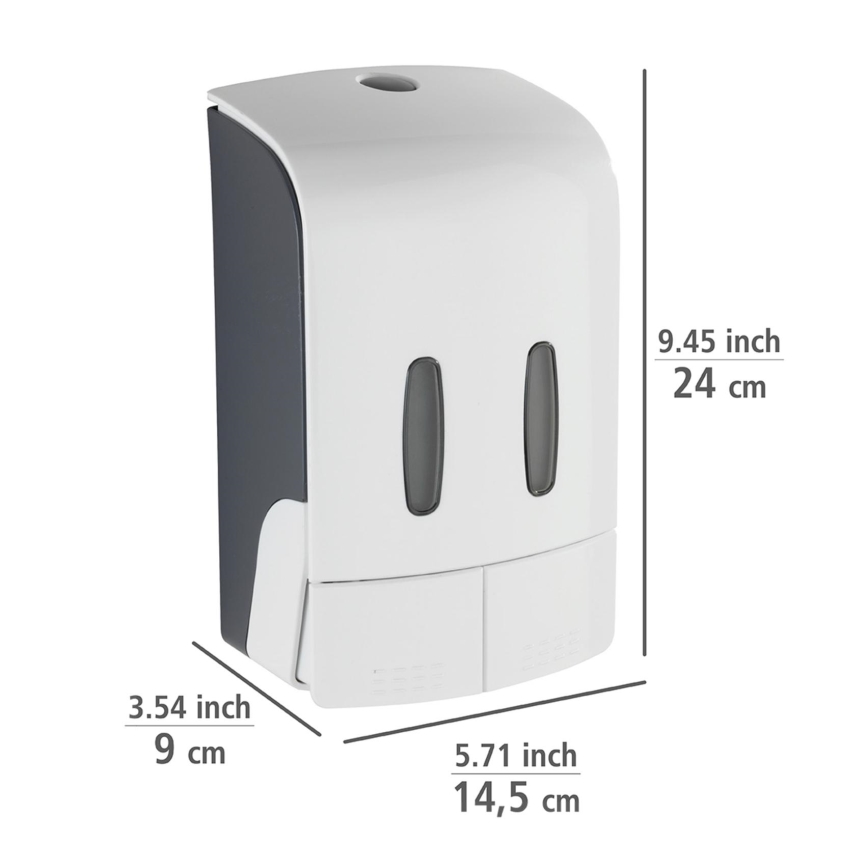 WENKO 24591100-Ziepju dozators TARTAS 480 ml balts/pelēks