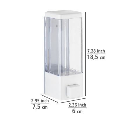 WENKO 24594100-Šķidro ziepju dozators ISTRES 320 ml balts/caurspīdīgs