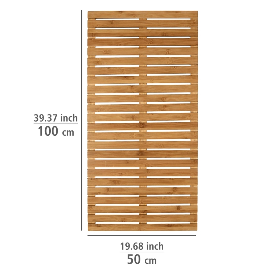 WENKO 24611100 - BAMBUSA durvju paklājs 100x50 cm brūns