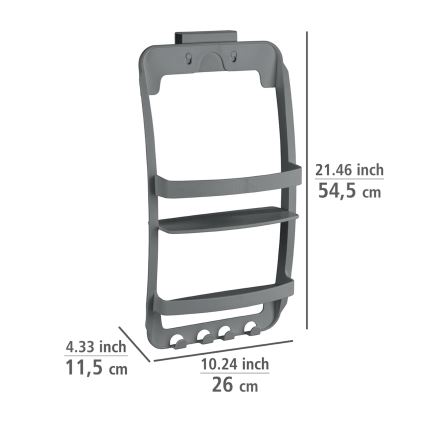 WENKO 24633100 - Plaukts UNIVERSAL 26x54,5 cm antracīts
