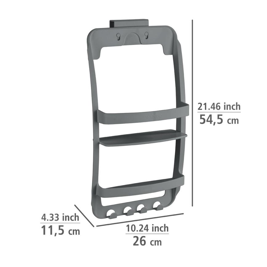 WENKO 24633100 - Plaukts UNIVERSAL 26x54,5 cm antracīts