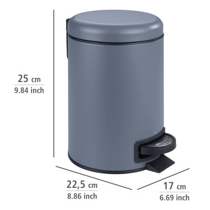 WENKO 24635100 - Grozs LEMAN 17x25 cm zils/melns