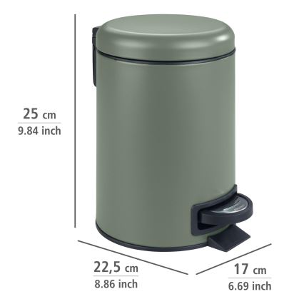 WENKO 24636100 - LEMAN grozs 17x25 cm zaļš/melns