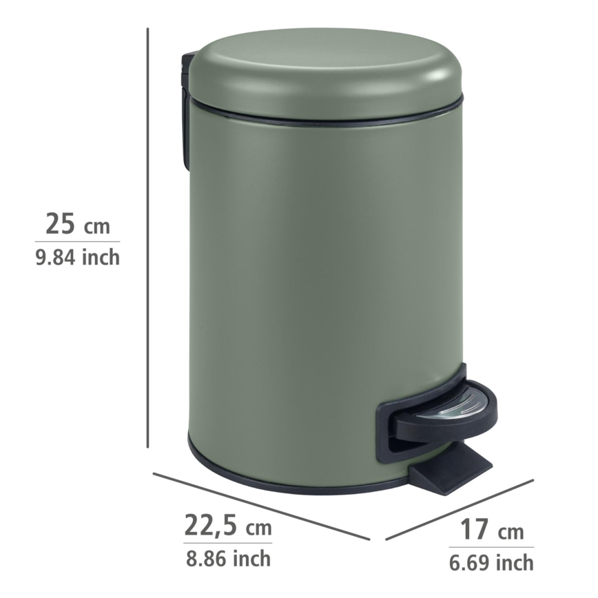 WENKO 24636100 - LEMAN grozs 17x25 cm zaļš/melns