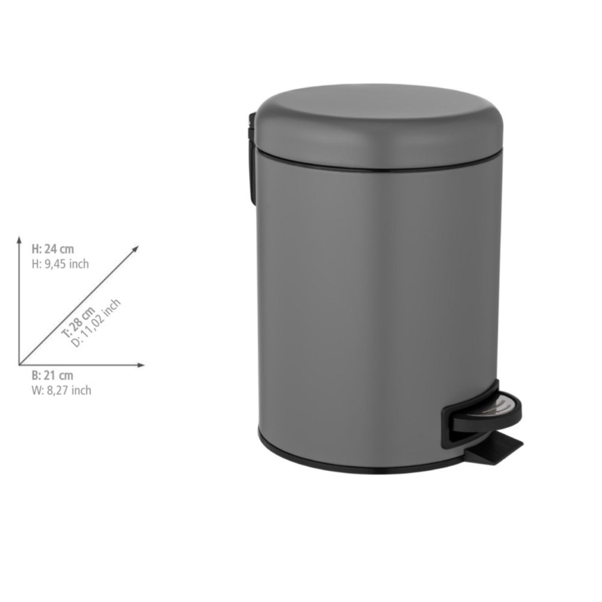 WENKO 24682100 - Grozs LEMAN 21x24 cm pelēks/melns