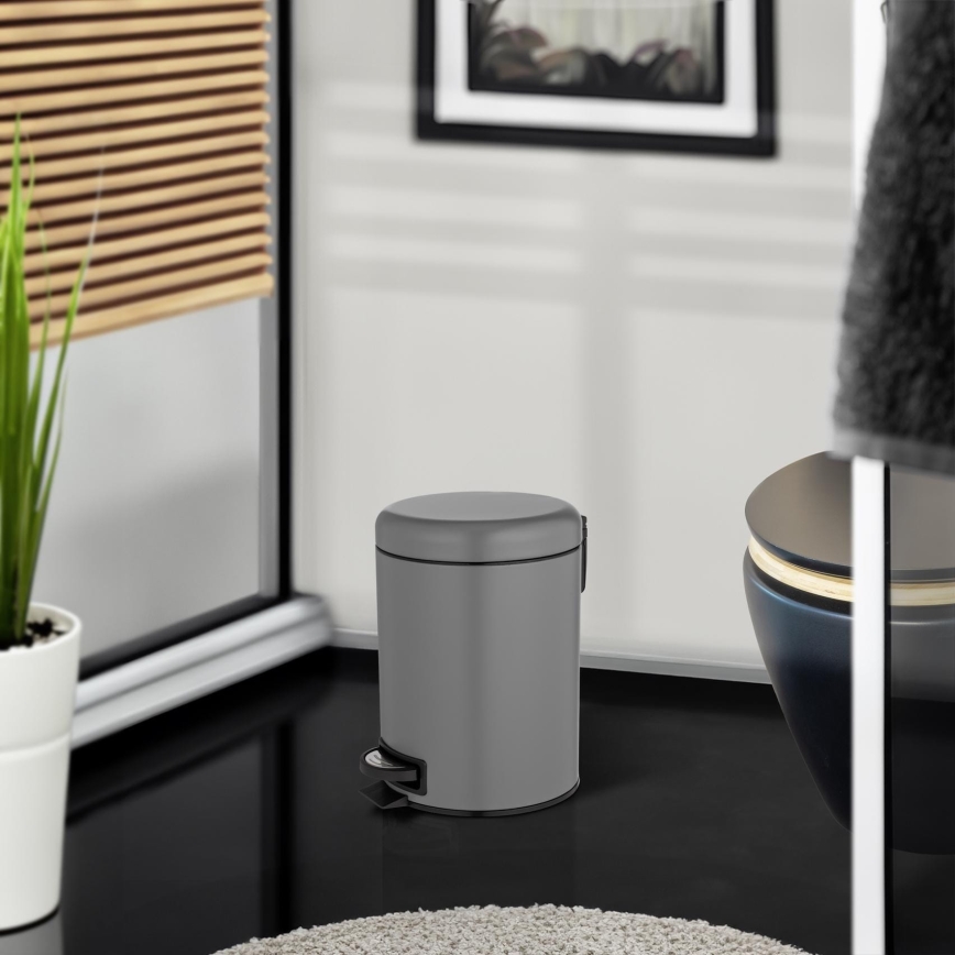 WENKO 24682100 - Grozs LEMAN 21x24 cm pelēks/melns