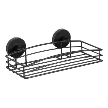 WENKO 24732100-Plaukts VACUUM-LOC apaļš melns 26x14 cm