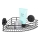 WENKO 24735100 - VACUUM-LOC apaļais plaukts, melns, 35x22,5 cm